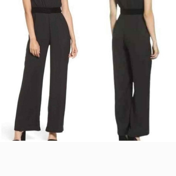 Eliza J Black Wide-Leg Jumpsuit - Picture 1 of 11